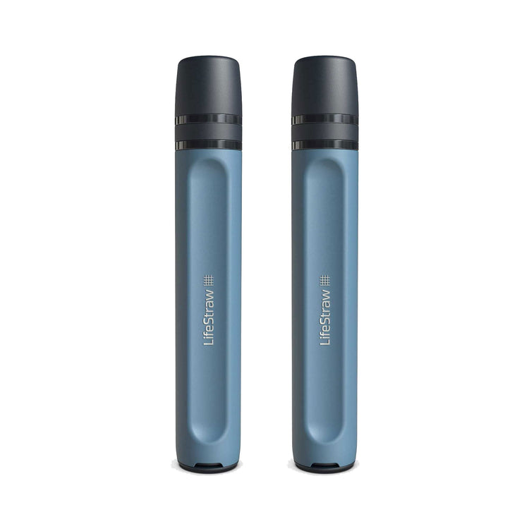 LifeStraw Peak Series Personal Water Filter for Hiking, Camping, Travel, and Emergency Preparedness, 1 Pack, Mountain Blue