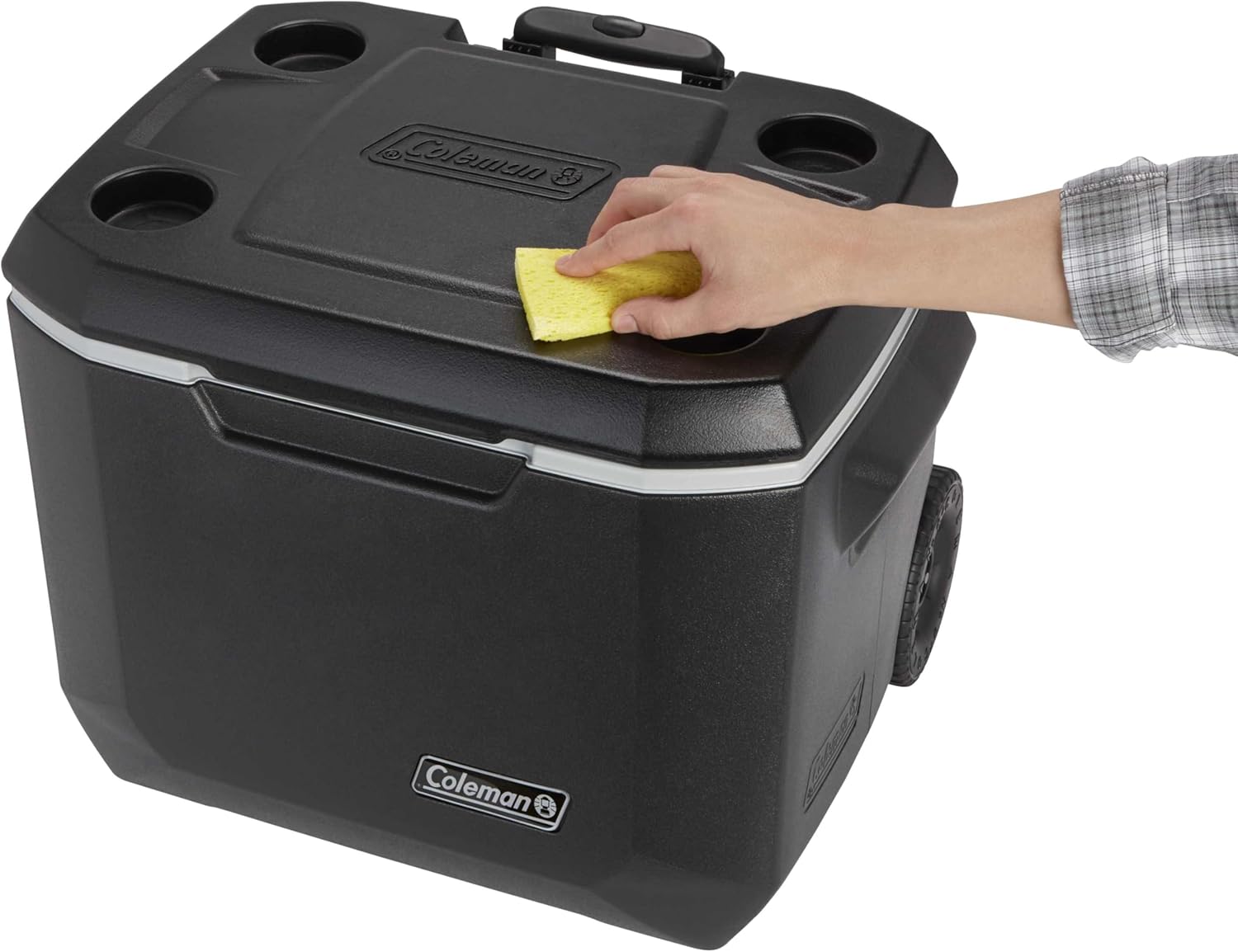 Coleman Xtreme 50qt Rolling Cooler with Wheels, Extra-Walled Insulation Keeps Ice up to 5 Days, Portable Wheeled Hard Chiller