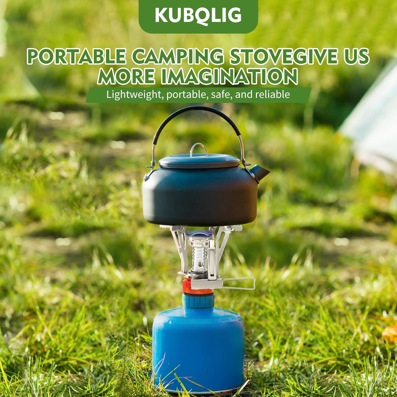 Portable Camping Stove Backpacking Stove, Specialized Camping Stove with Piezo Ignition Stable Support Wind-Resistance, Camp Stove for Camping Hiking&Outdoor Adventure Cooking
