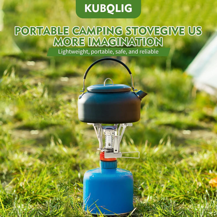 Portable Camping Stove Backpacking Stove, Specialized Camping Stove with Piezo Ignition Stable Support Wind-Resistance, Camp Stove for Camping Hiking&Outdoor Adventure Cooking